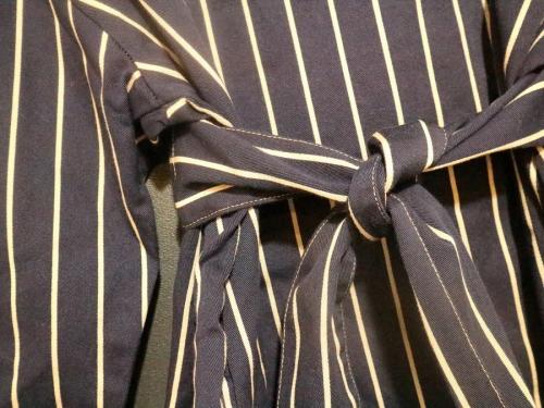 ヤーモのベルト付ストライプスモックドレス