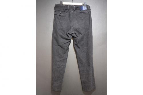 クオン×ダンのアップサイクル襤褸パッチ・ベルテッドテーパードテ