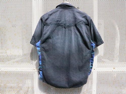 サカイ×サンサーフのmonstera denim shirt