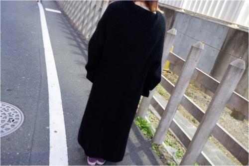 パーバーズのロングニットカーディガン