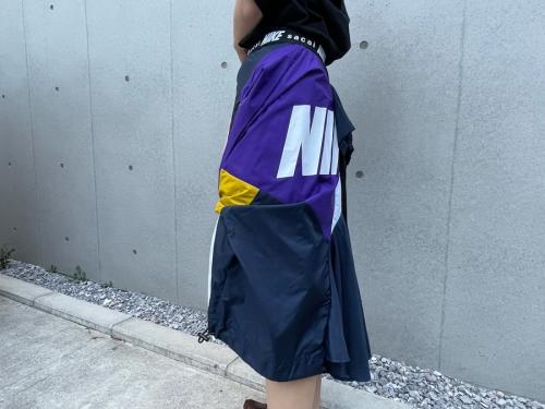 ナイキ×サカイのW NRG Ga SKIRT/再構築ナイロンスカート