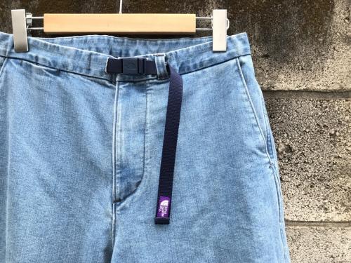 Webbing Belt Denim Wide Tapered Pantsのトレファクスタイル江古田店