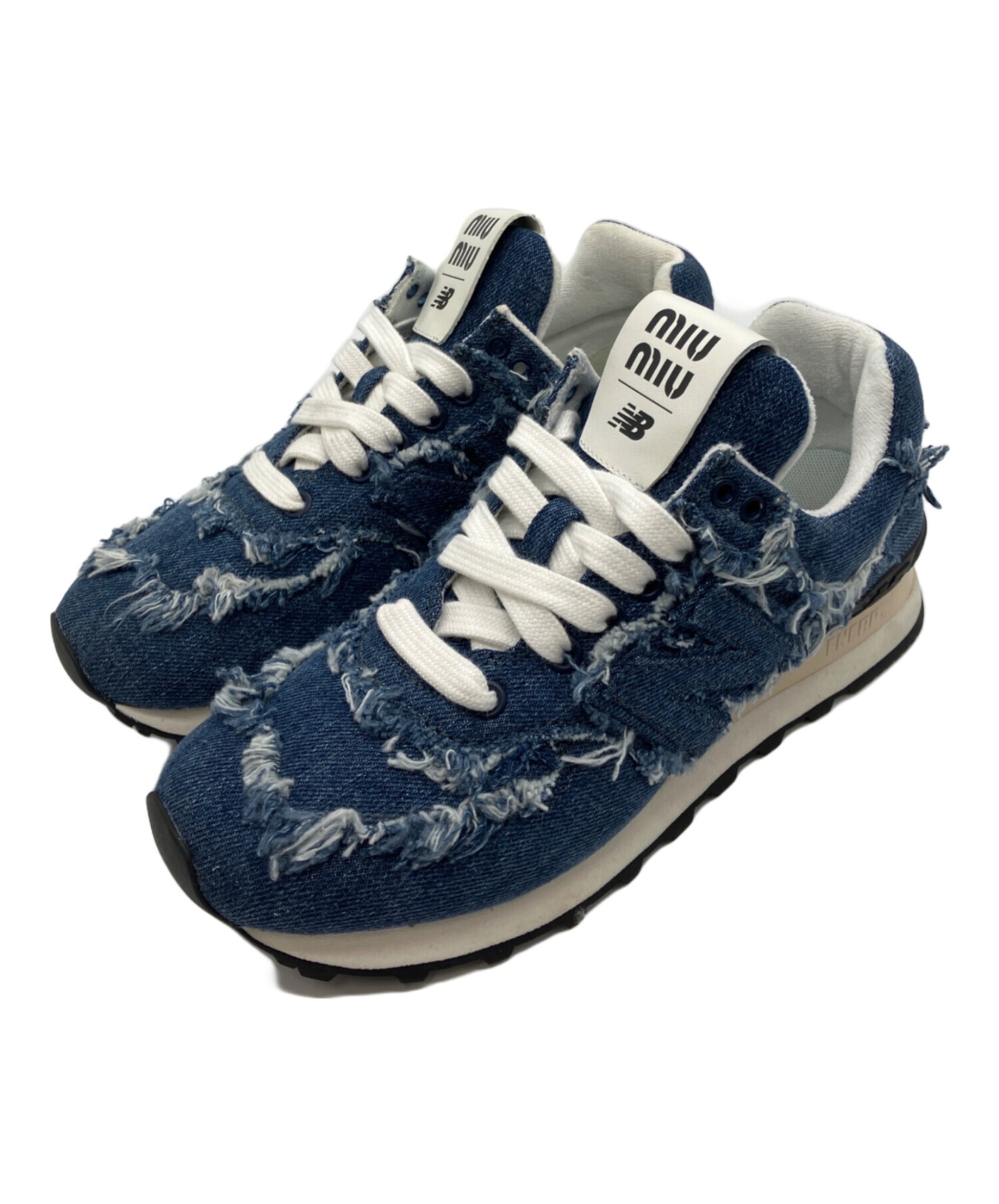 【超美品】MIU MIU × New Balance マーブルデニムスニーカー NEW BALANCE × MIU MIU / ニューバランス × ミュウミュウ】Women's 574