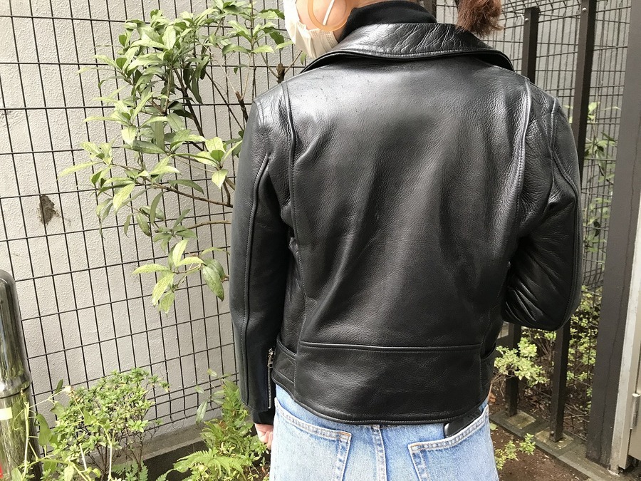 beautiful people 塩辛く レザー&デニムコンビライダース