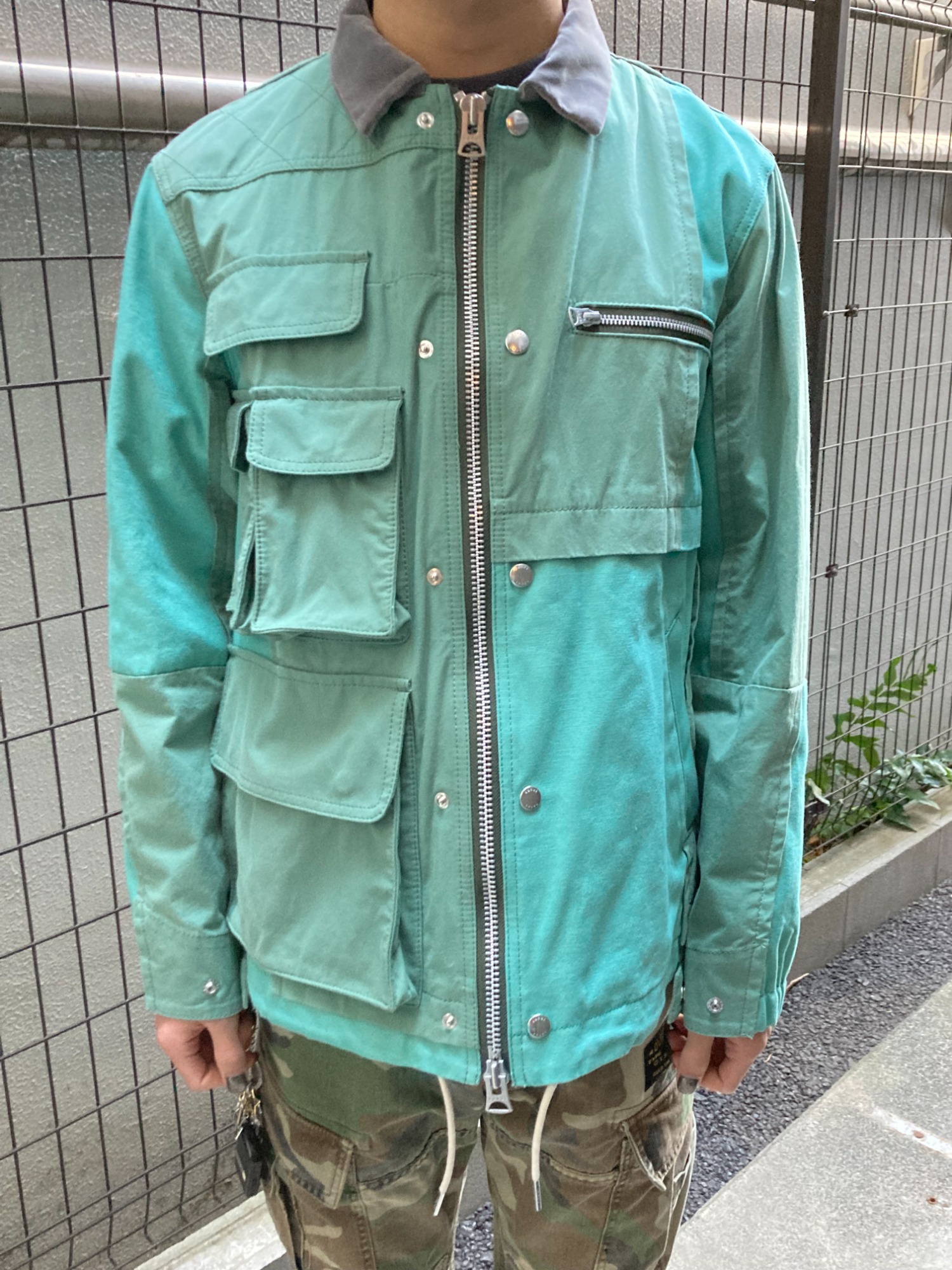 sacai Cotton Nylon Oxford Blouson