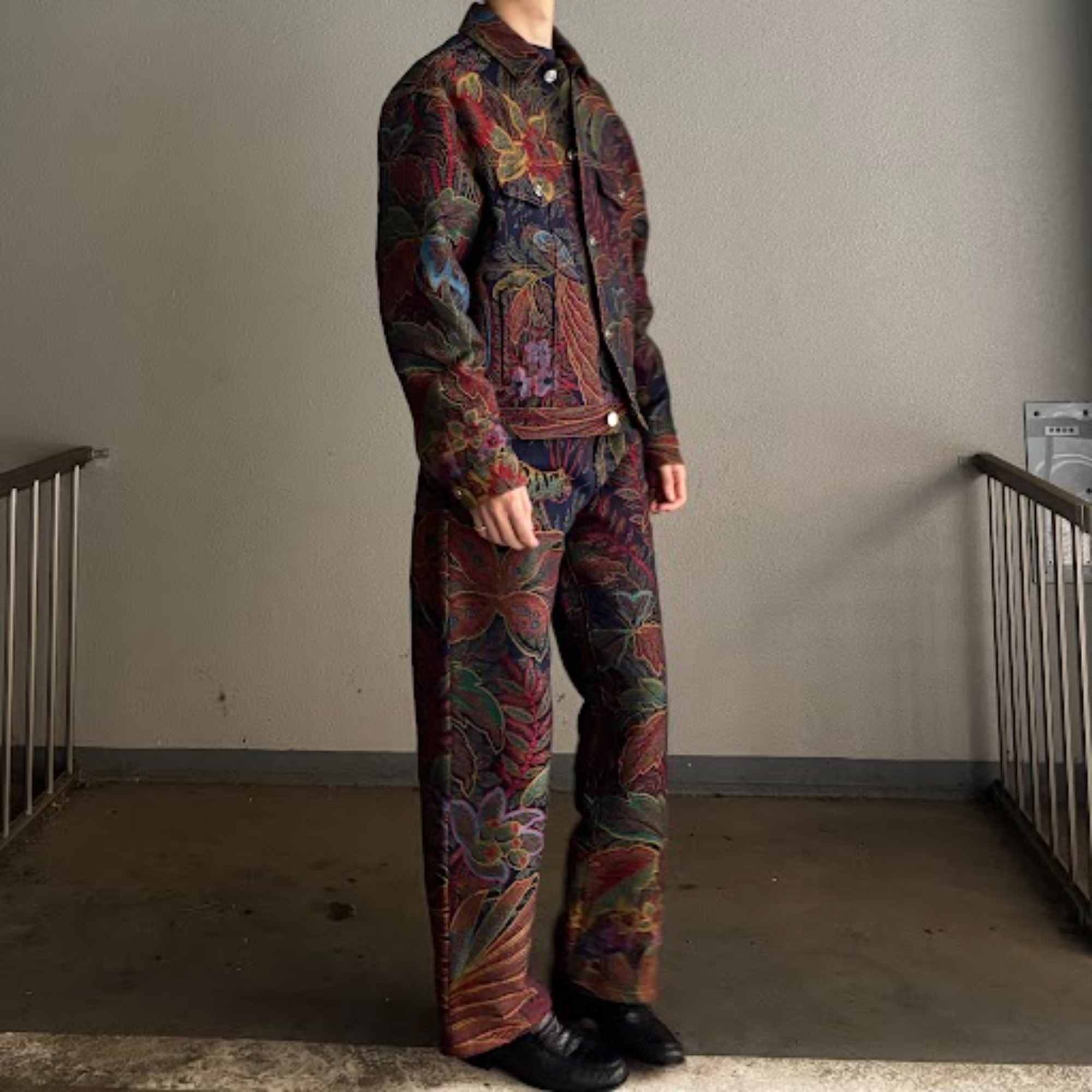 【★日本未入荷★】ETRO ☆ ジャカードデニムシュシュ 45R算崩しジャカードデニムの908テントオール: WOMEN｜45R