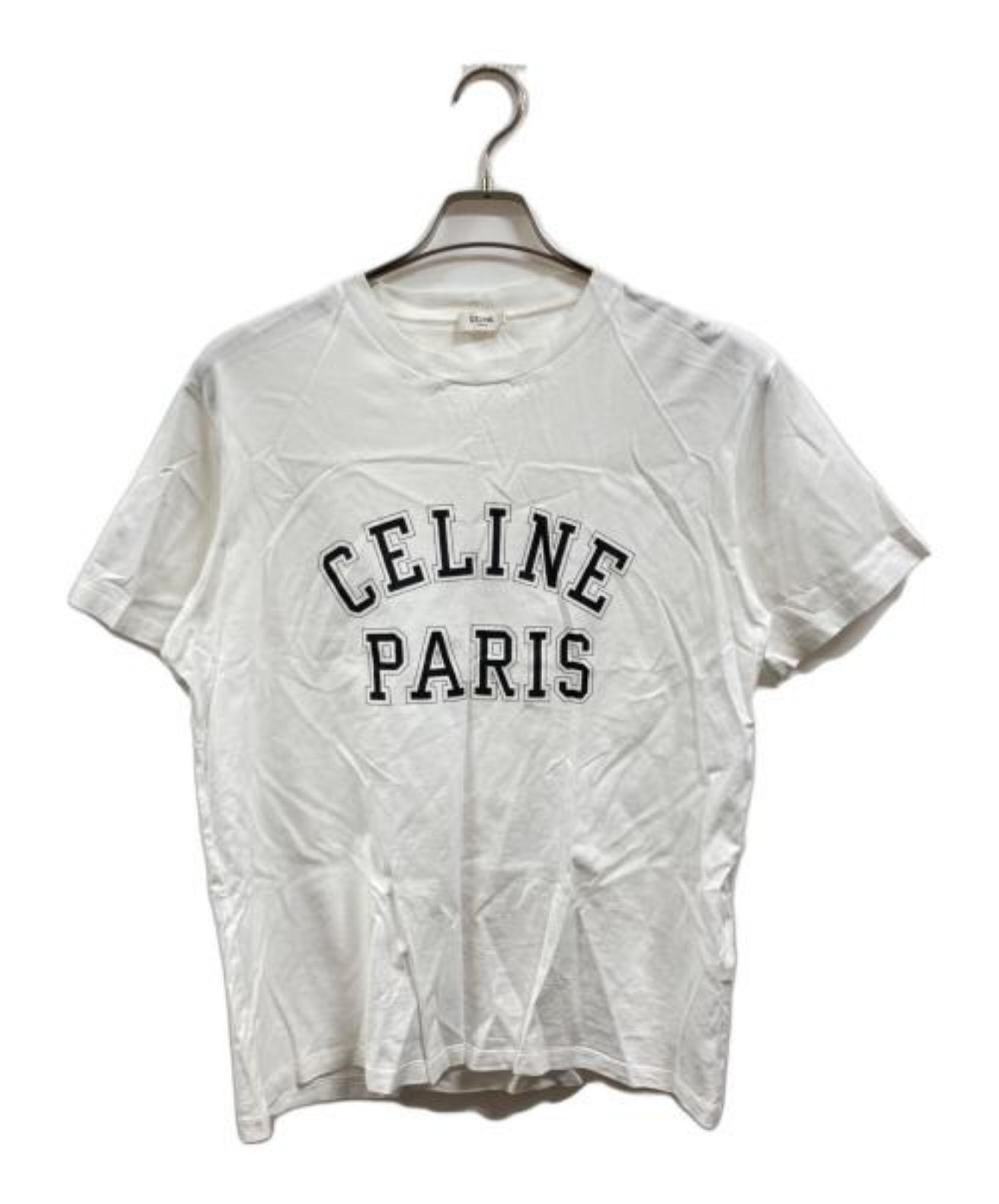 CELINE　セリーヌ　Tシャツ　ルーズTシャツ正規品 CELINE ルーズ Tシャツ / コットンジャージー - ブラック / ホワイト