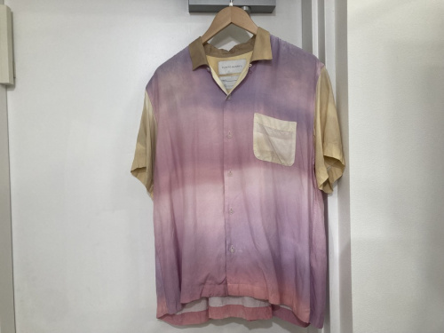 半袖シャツのWatteau pleats Hawaiian shirt landscap/オープンカラーシャツ