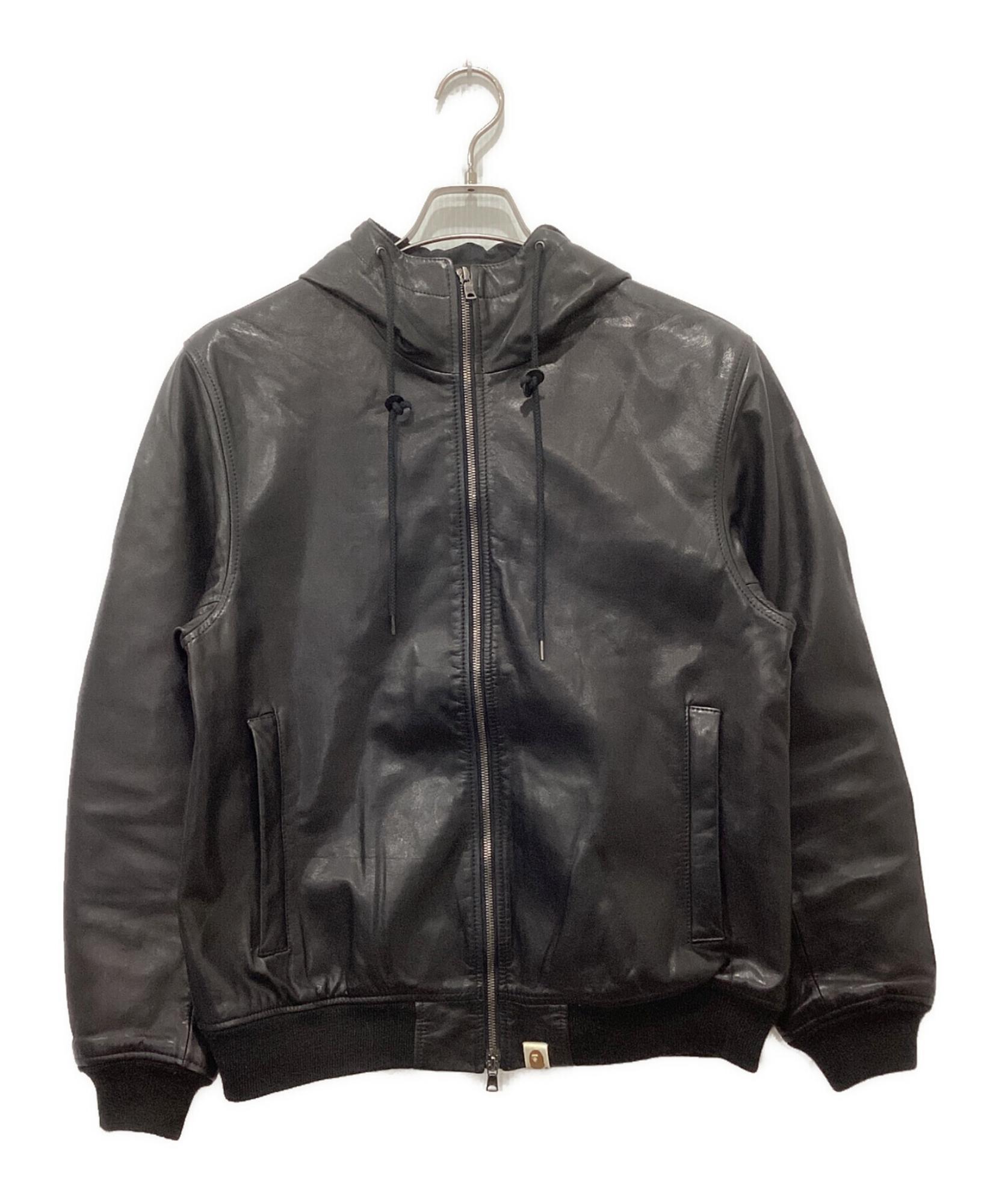 A BATHING APEからシャークフーディのレザージャケット「LEATHER SHARK 