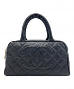 CHANEL ノベルティ キルティング キャビアスキン ミニ ボストンバッグ CHANEL / シャネル】キャビアスキンマトラッセミニボストンバッグ