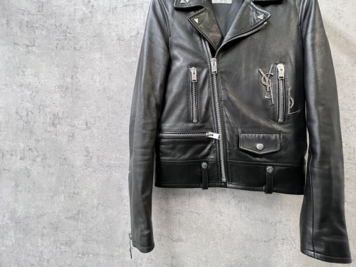 カサンドラポケットダブルライダースジャケットのブランド買取 サンローラン 希少アイテム