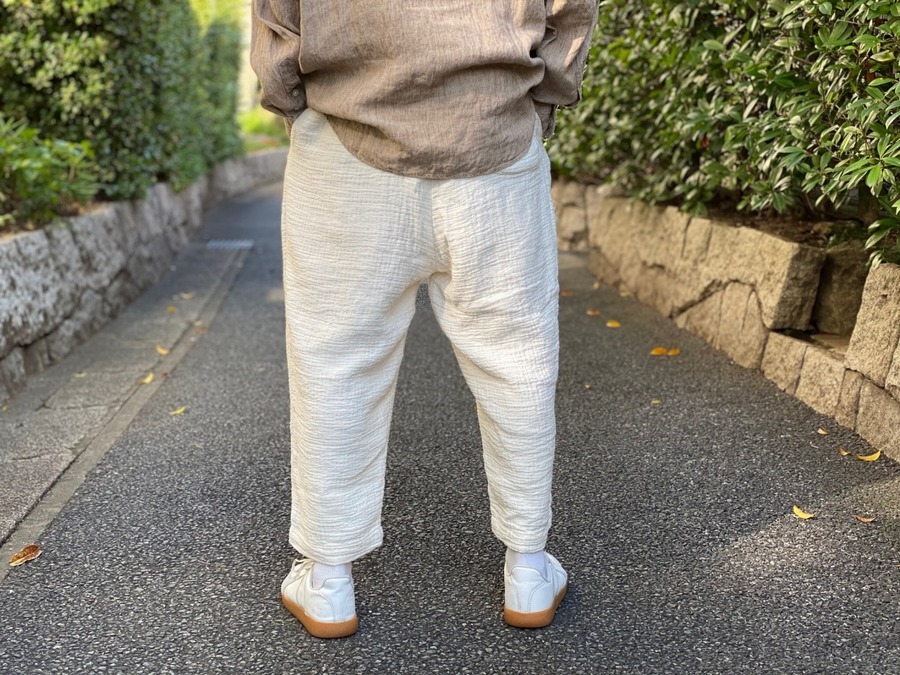 SASHIKO LINEN PREMIUM PEACE PANTS