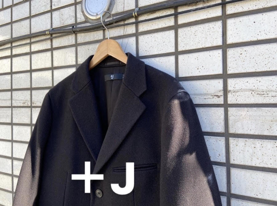 新品 UNIQLO +J ウールブレンドチェスターコート Black M-