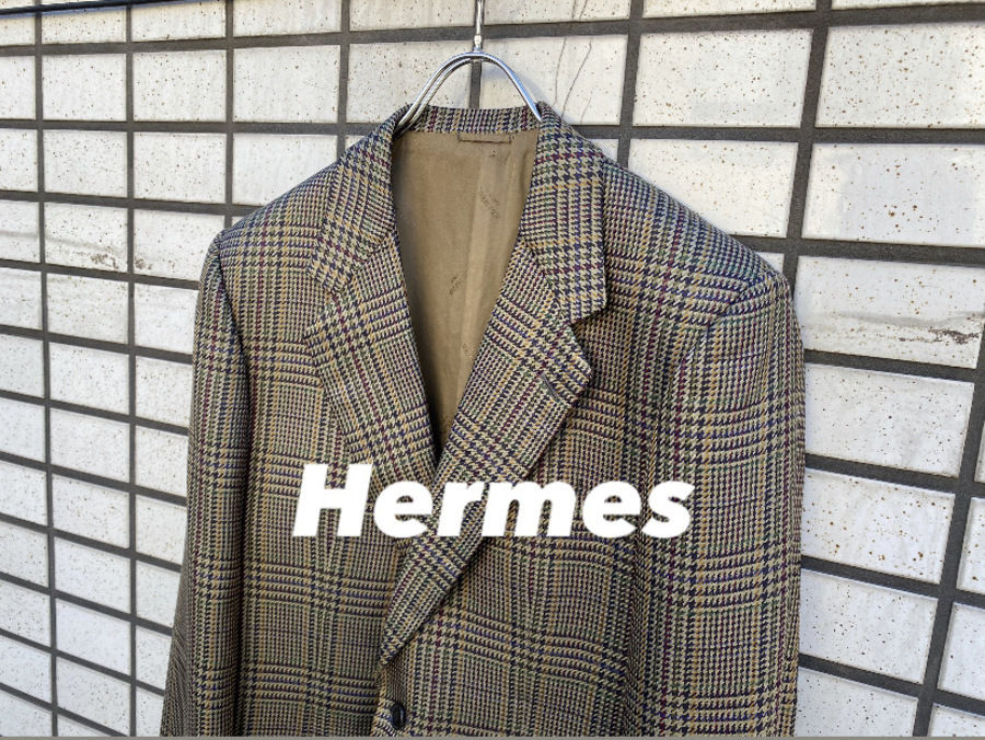 HERMES シルク テーラード ジャケット