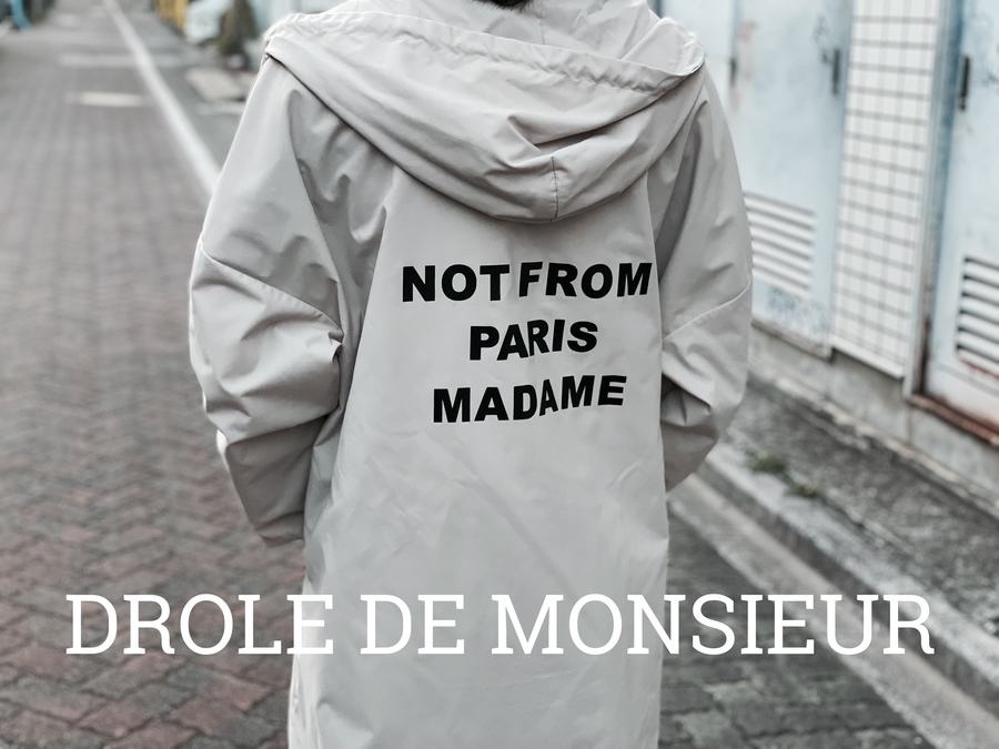 半額買い物 DE DROLE MONSIEUR レインコート ドロールドムッシュ ステンカラーコート