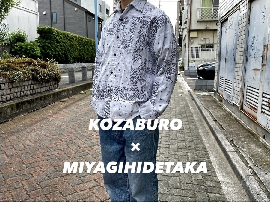 KOZABURO × MIYAGIHIDETAKAミヤギヒデタカ バンダナシャツ