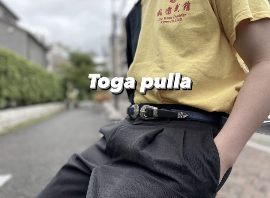 一部予約販売】 ベルト TOGA PULLA Double buckle narrow belt