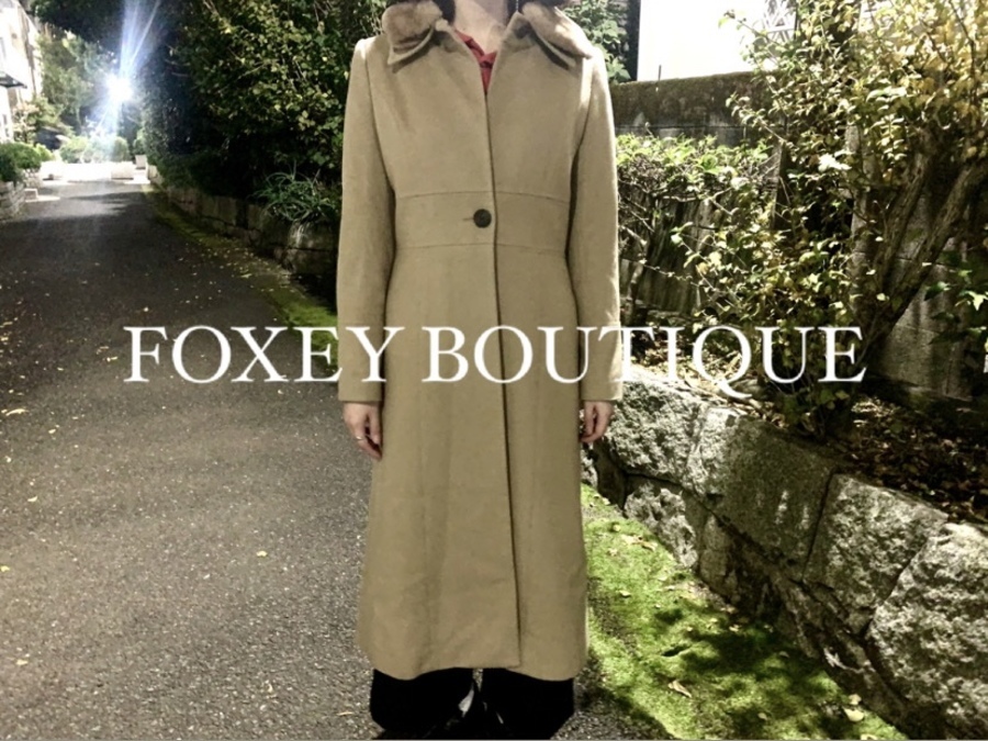 フォクシー カシミヤ コート FOXEY一生ものをお探しの方に - ロングコート