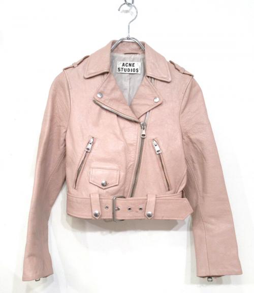 【値下げ】ACNE STUDIOS ピンクベージュライダース 値下げ】ACNE STUDIOS ピンクベージュライダース