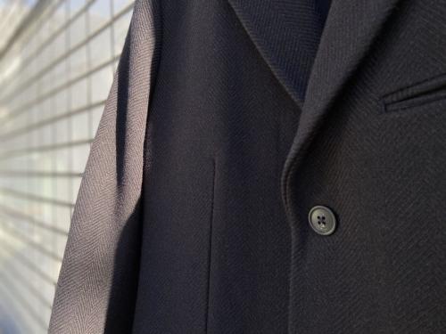 UNIQLO +J】JIL SANDERウールブレンド チェスターコート 黒 メンズ