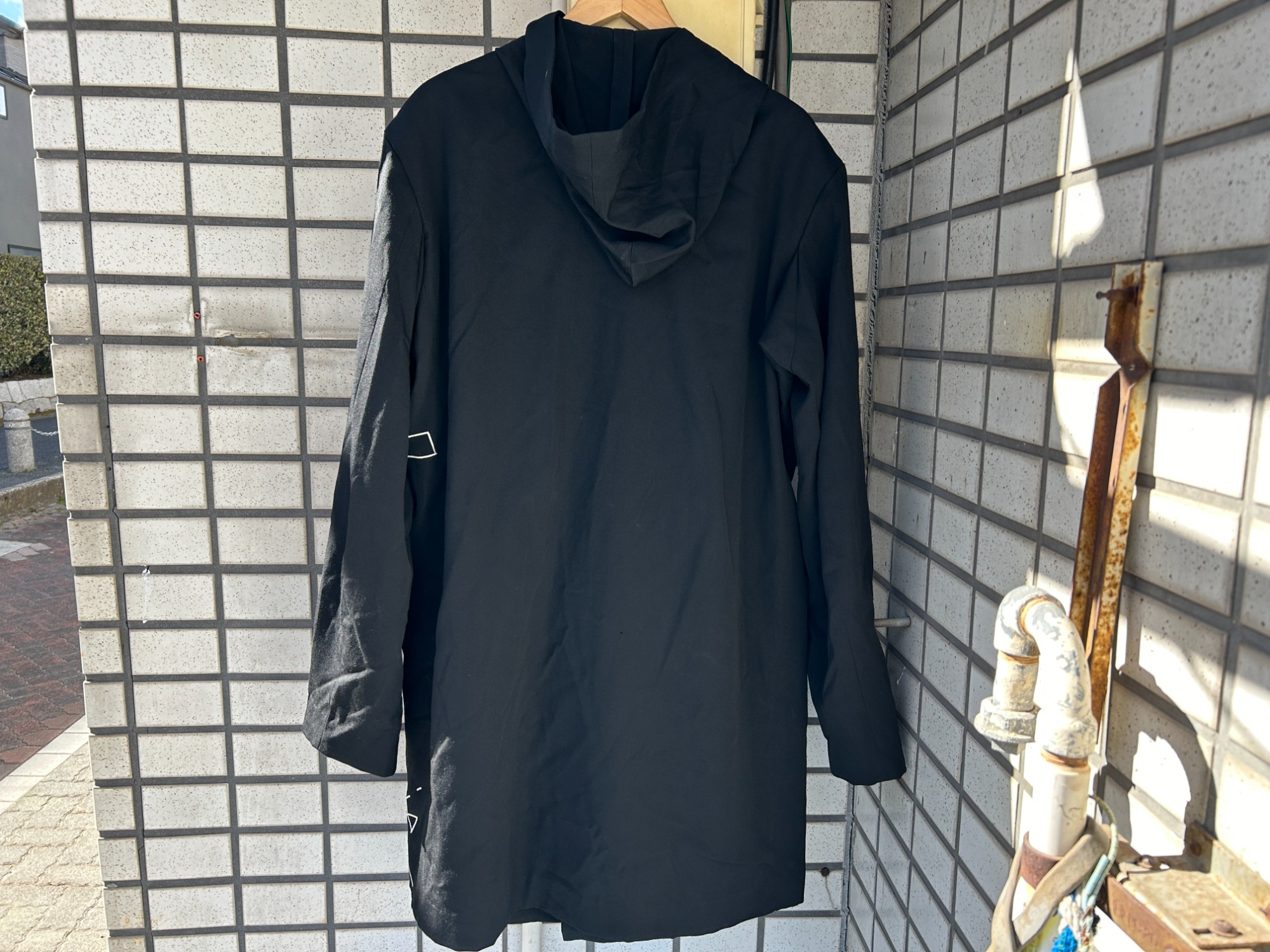 yohji yamamoto pour homme 16AW rie 刺繍コート Yohji Yamamoto pour homme】刺繍ウールコート（リエ フーデッド