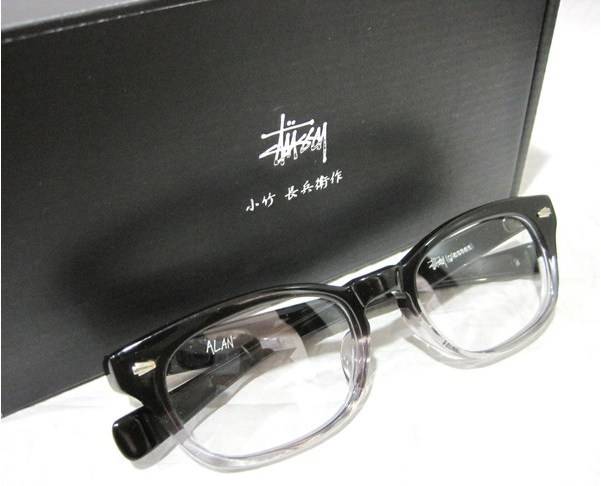 ☆ Stussy×小竹長兵衛 眼鏡フレーム ALAN 限定 BLACK SASA-
