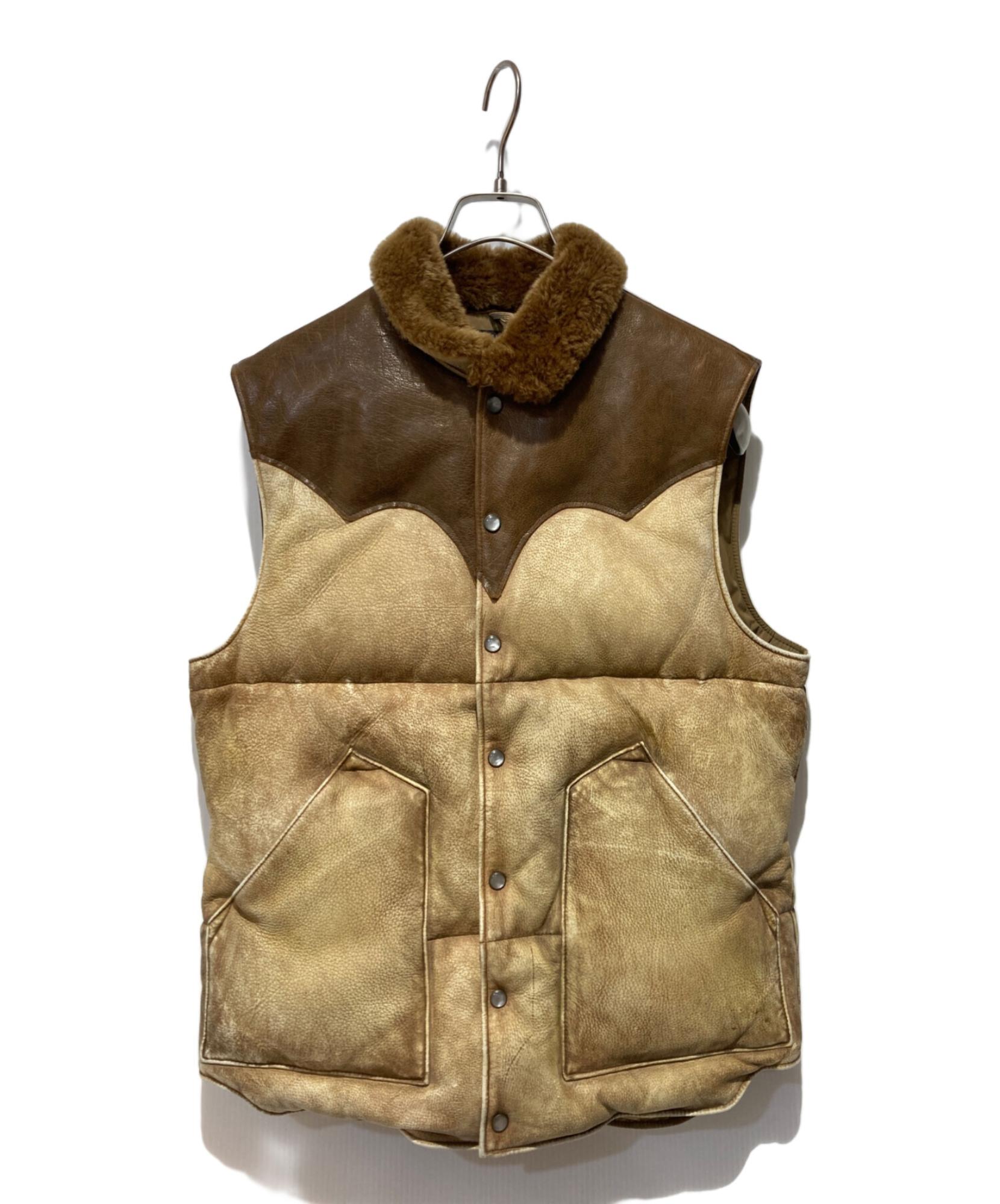 RRL / ダブルアールエル】Teslin Deerskin Down Vest | ディアスキンの 