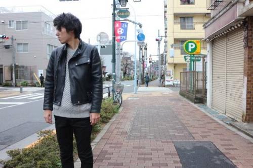 レザージャケットの高円寺