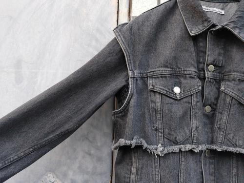 カットオフレイヤードデニムジャケットの高円寺