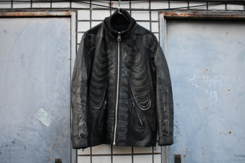 NEIGHBORHOOD ネイバーフッド 牛革 ボーンデザイン レザージャケット neighborhood 革ジャン NEIGHBORHOOD ネイバーフッド 牛革