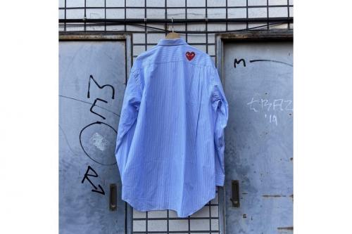 プレイ コムデギャルソン×ザノースフェイスの20A/W ストライプシャツ