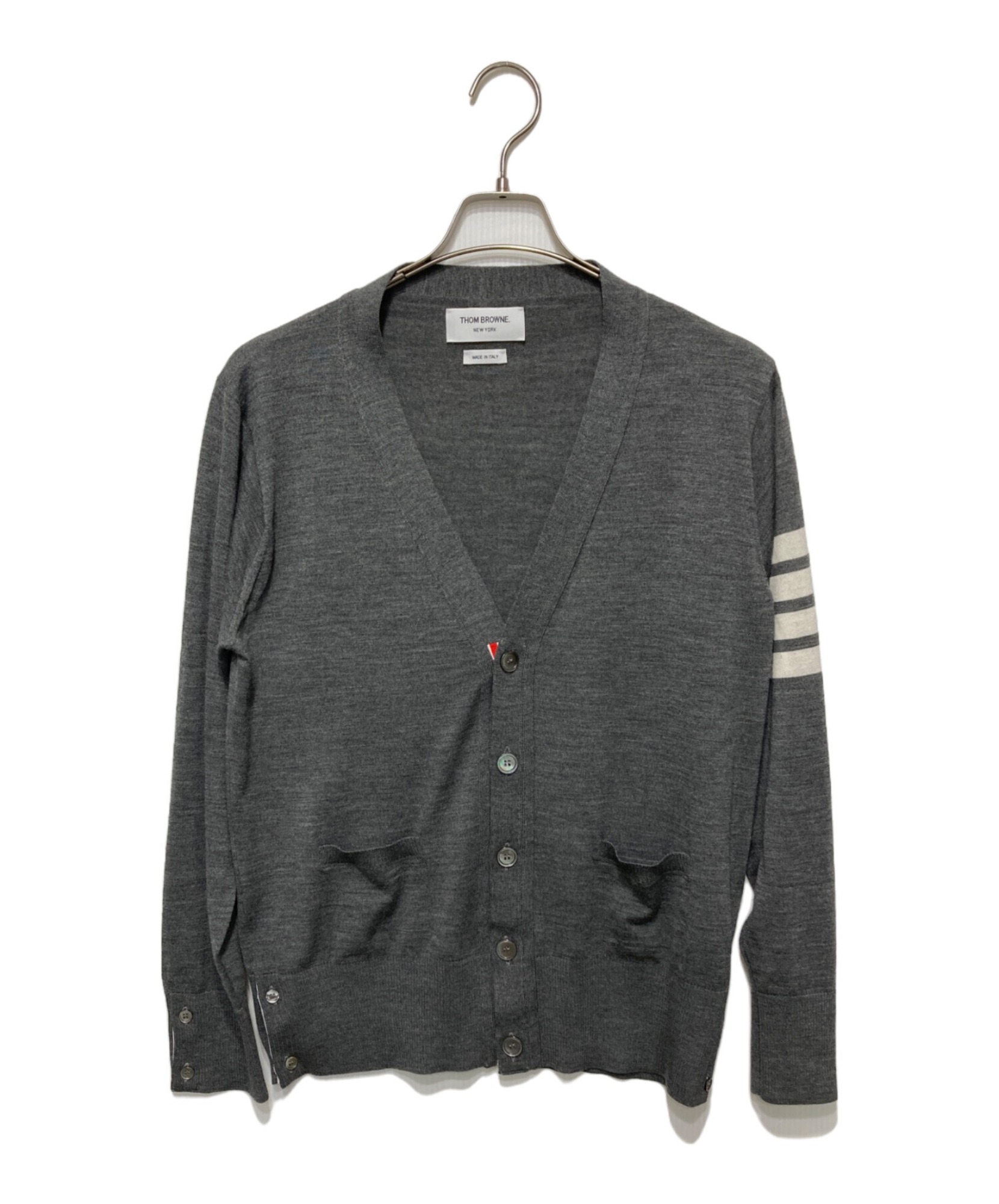 トムブラウン 4bar カーディガン グレー Thom Browne / トムブラウン】4-BAR クラシックカーディガン | 普遍的