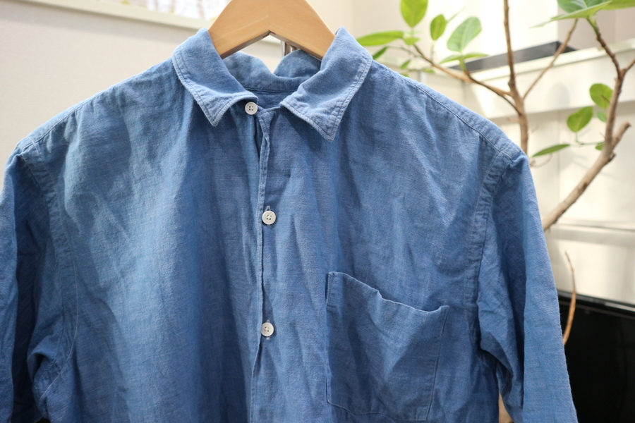 COMOLI/コモリ】のシャンブレーオープンカラーシャツが入荷致しました