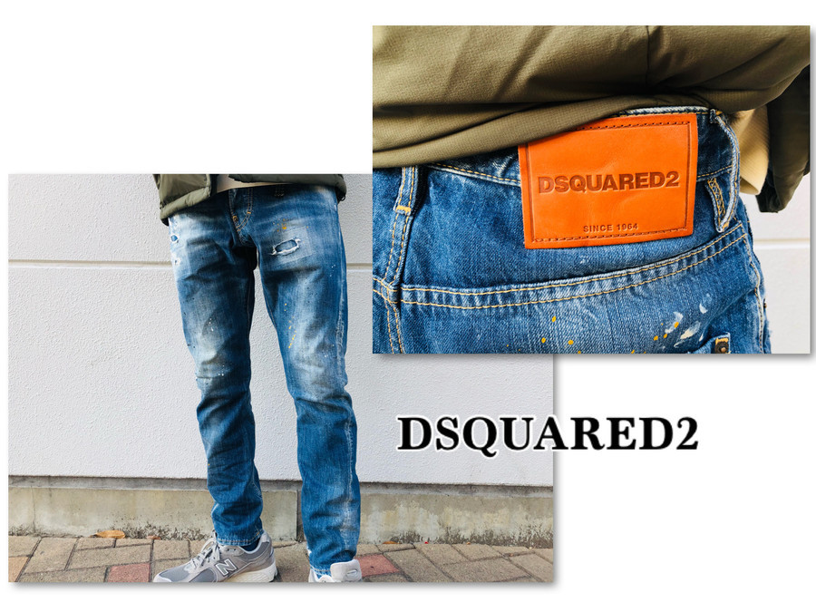 20SS】DSQUARED2 (ディースクエアード) ペイントクラッシュ加工デニム ...