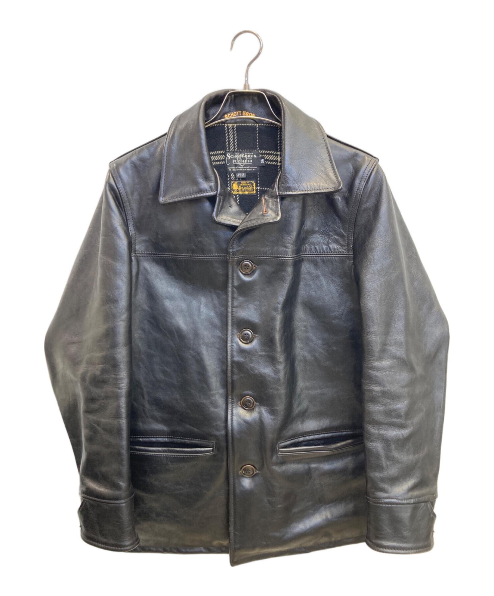 SCHOTT BROS. / ショット】 レザーカーコート | 艶やかなホースハイド