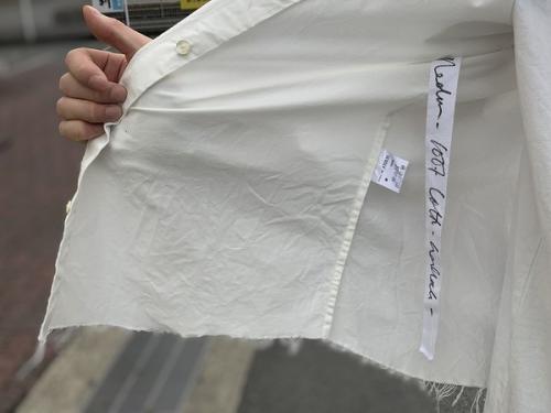 カットオフコットンシャツの切りっぱなし Paul Harnden