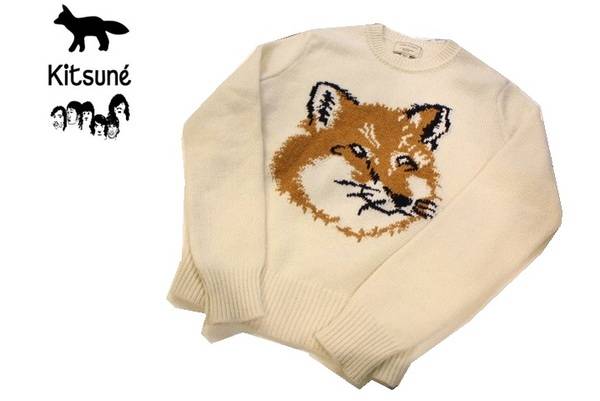 MAISON KITSUNE メソンキツネ フロントフリツショトトレス MAISON KITSUNE メゾンキツネ セーター DRESSED FOX ドレスド