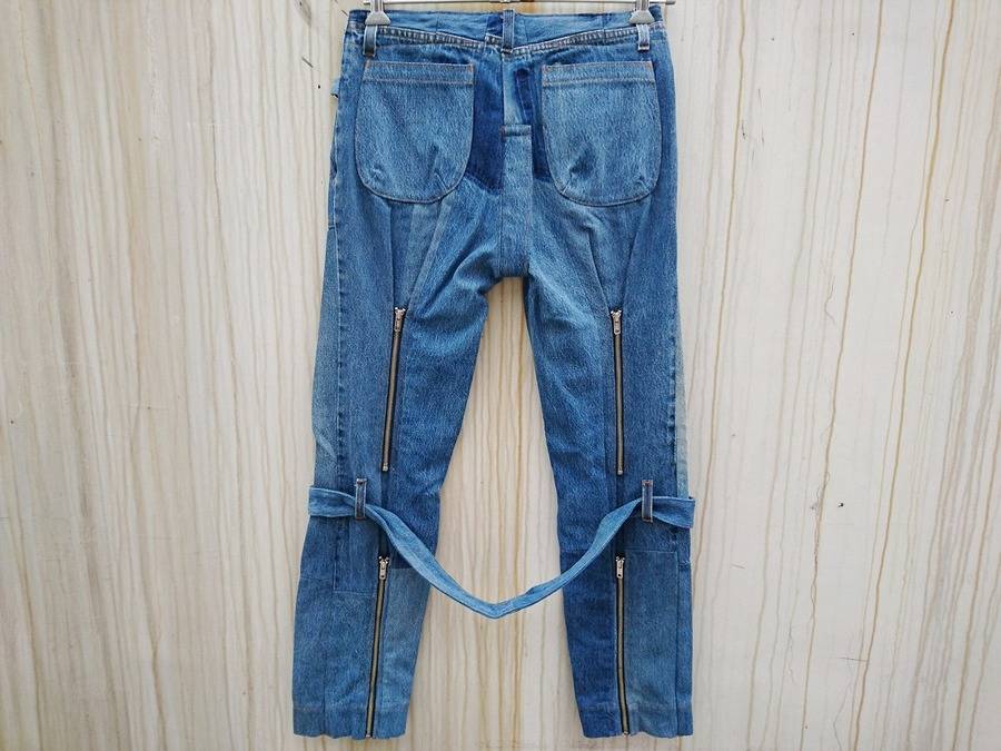 UNUSED RE-MAKE BONDAGE DENIM PANTS - innovamonte.com