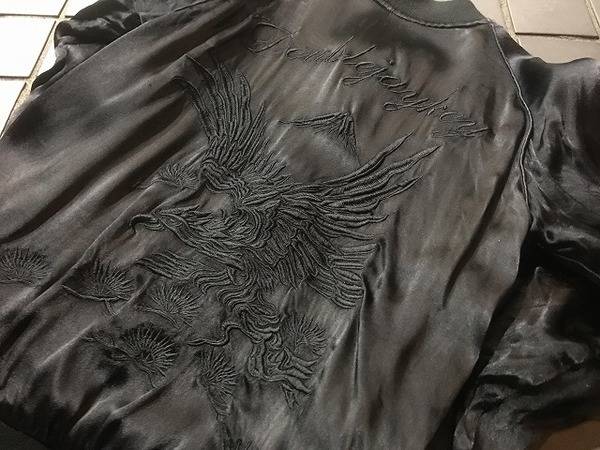古着 東洋 スカジャン Mサイズ 黒 東洋スカジャン「ROARING TIGER×SCULL」店舗限定モデル
