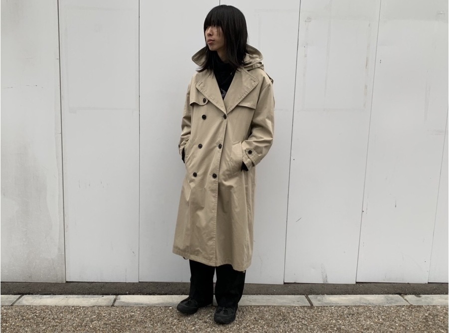 UNUSED アンユーズド 18AW 日本製 Wool and hemp / Overcoat. フーデッドメルトンオーバーコート US1478 2 ベージュ アウター【UNUSED】