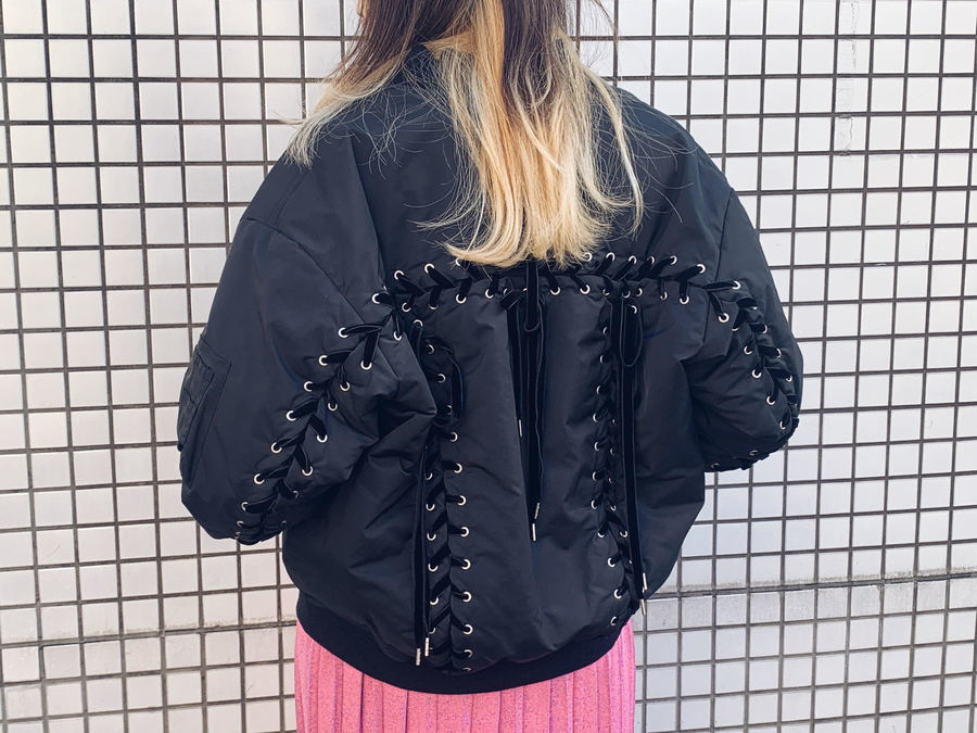 g.vg.v  LACE UP MA-1 BLOUSON