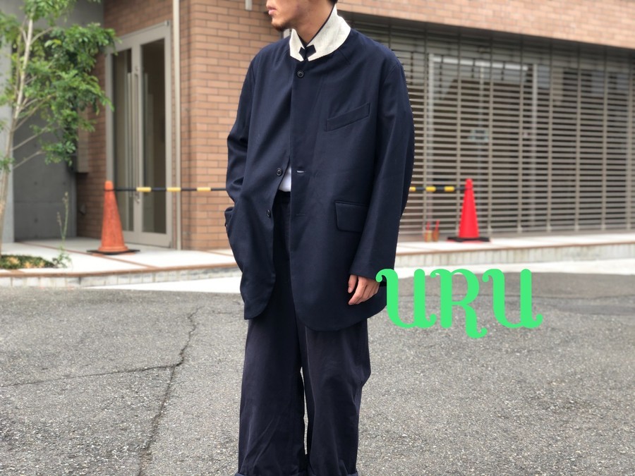 uru wool over jacket navy