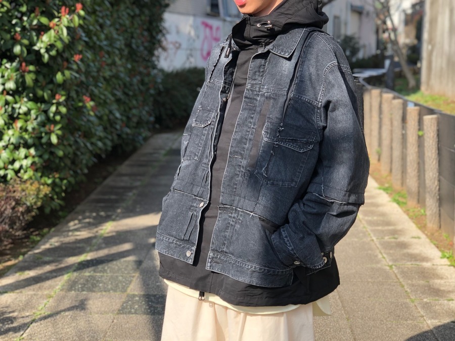 sacai DENIM BLOUSON デニムドッキングブルゾン ジャケット-