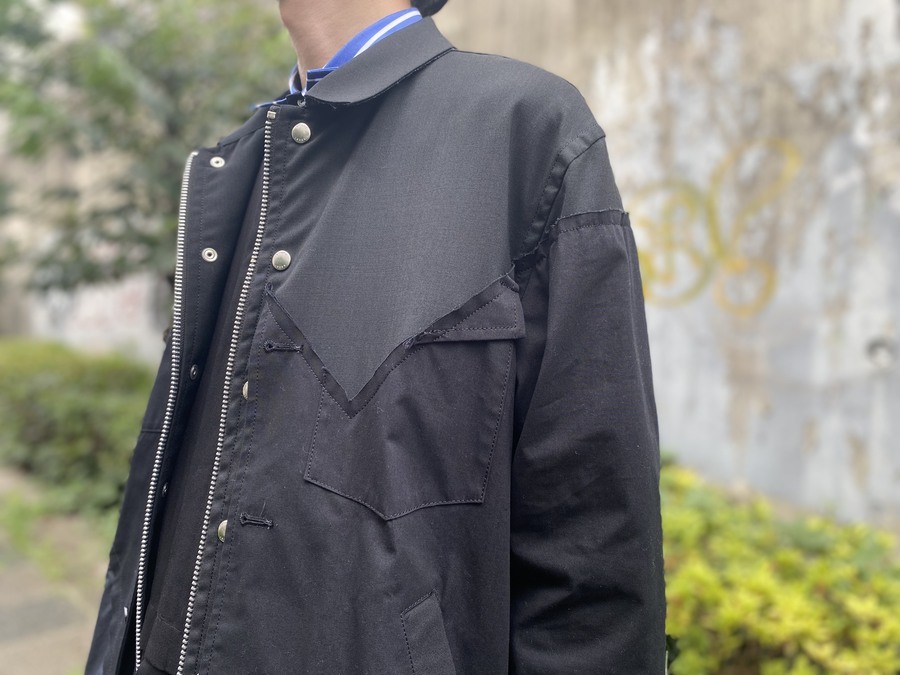 sacai サカイ 2021SS 異素材切替コート　サイズ1 sacai サカイ 2021SS 異素材切替コート サイズ1 サカイ(sacai
