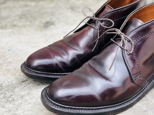 コードバン　ブーツ　レザーシューズの下北沢　古着