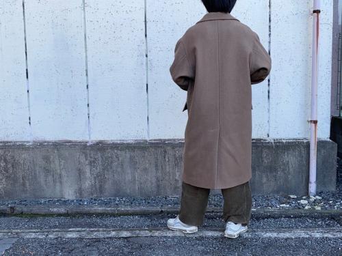 ウールシルクメルトンステンカラーコート