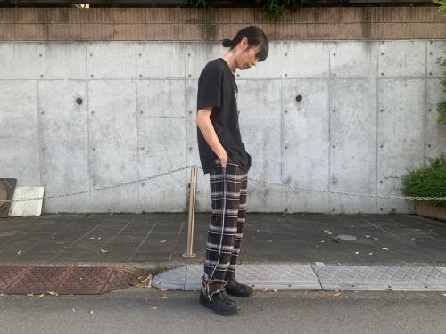 アンユーズドのチェックパンツ　ワイドパンツ