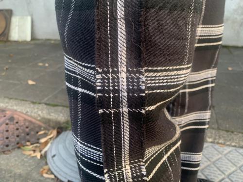 チェックパンツ　ワイドパンツのメンズ