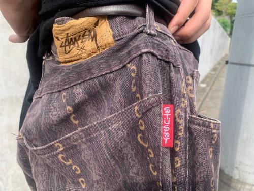 総柄パンツ オールドステューシー old stussy スケーターファッションのメンズ