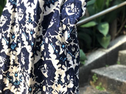 リネンプリントのドレスの20SS